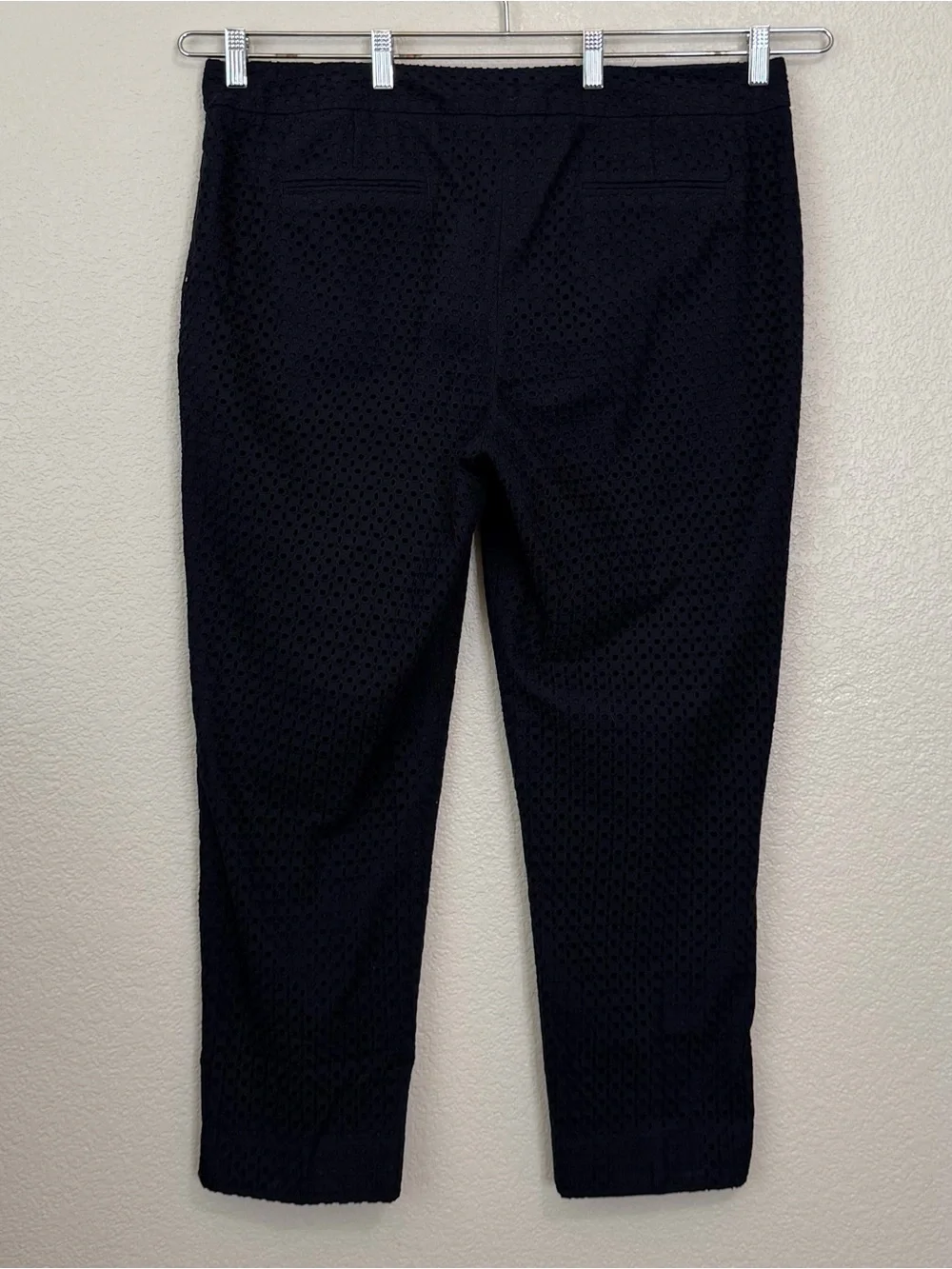 Talbots Navy Blue Eyelet Signature Fit Dress Pants, Size 16